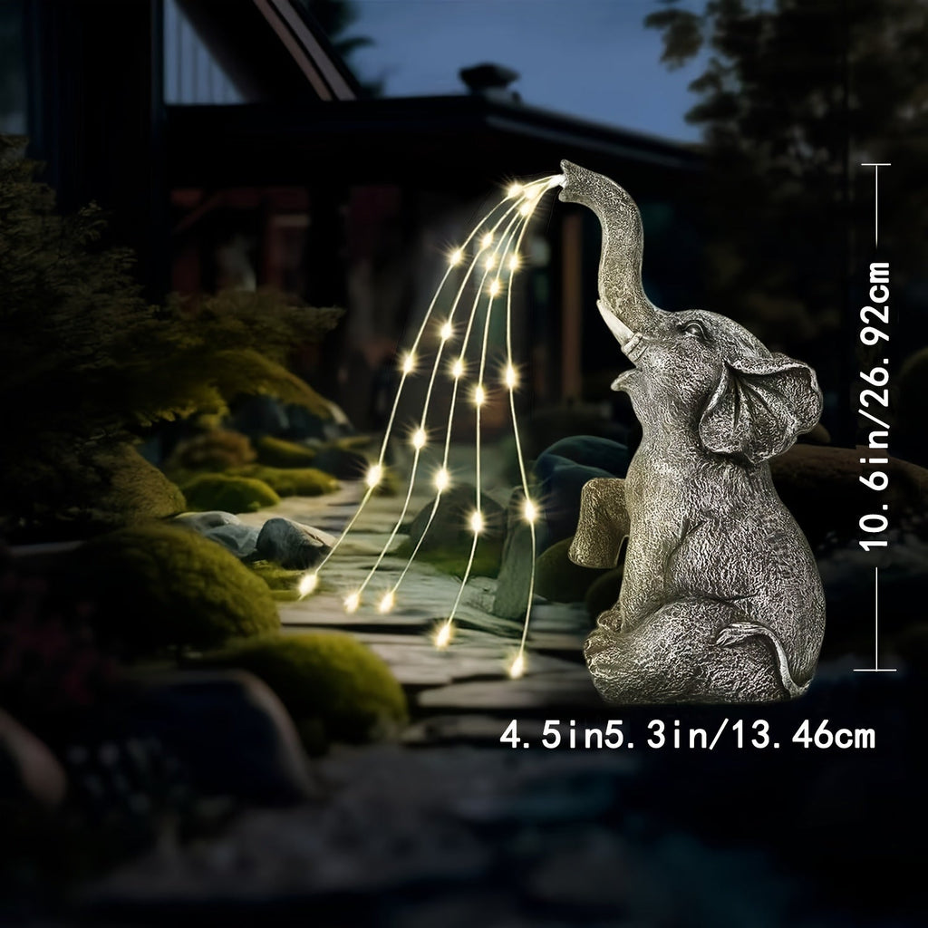 NNETM Solar Elephant LED Lantern Garden Light Outdoor Decor