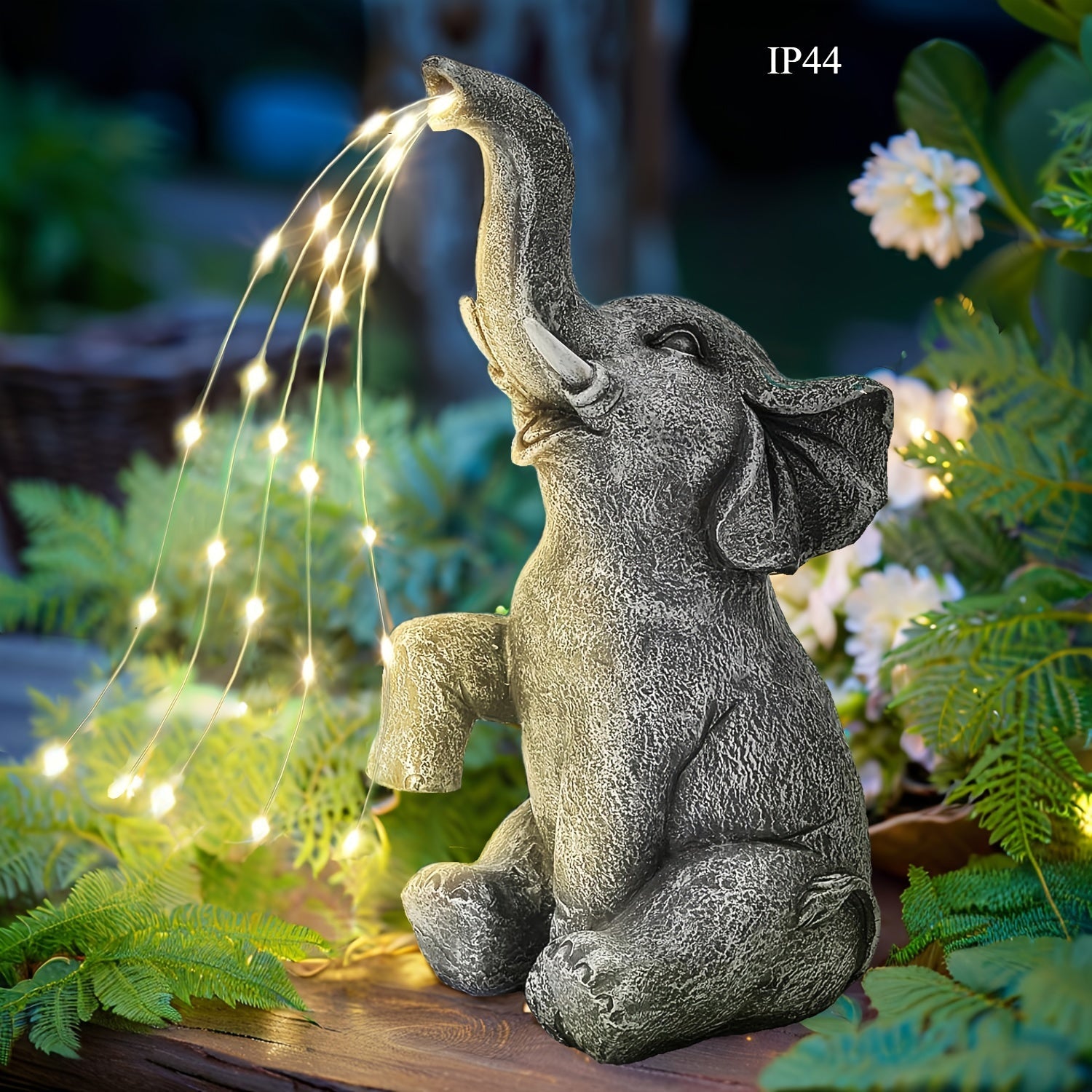 NNETM Solar Elephant LED Lantern Garden Light Outdoor Decor