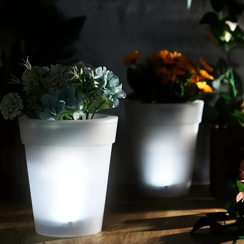 NNETM Outdoor Solar LED Garden Pot Light