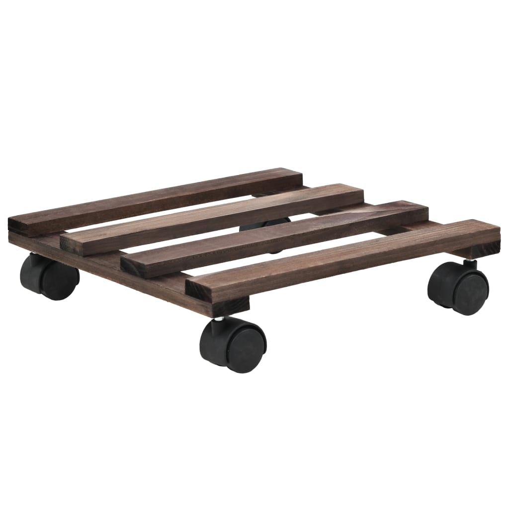 NNEVL Plant Rollers 4 pcs Cedar Wood 25x25 cm