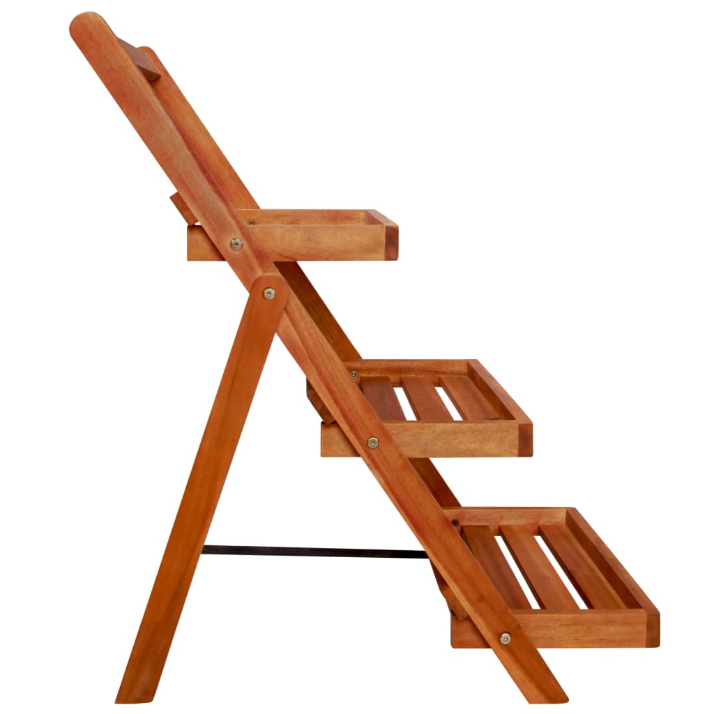NNEVL 3-Tier Plant Stand 50x63x80 cm Solid Acacia Wood