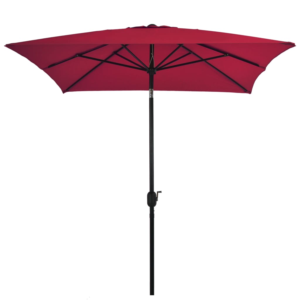 NNEVL Outdoor Parasol with Metal Pole 300x200 cm Bordeaux Red