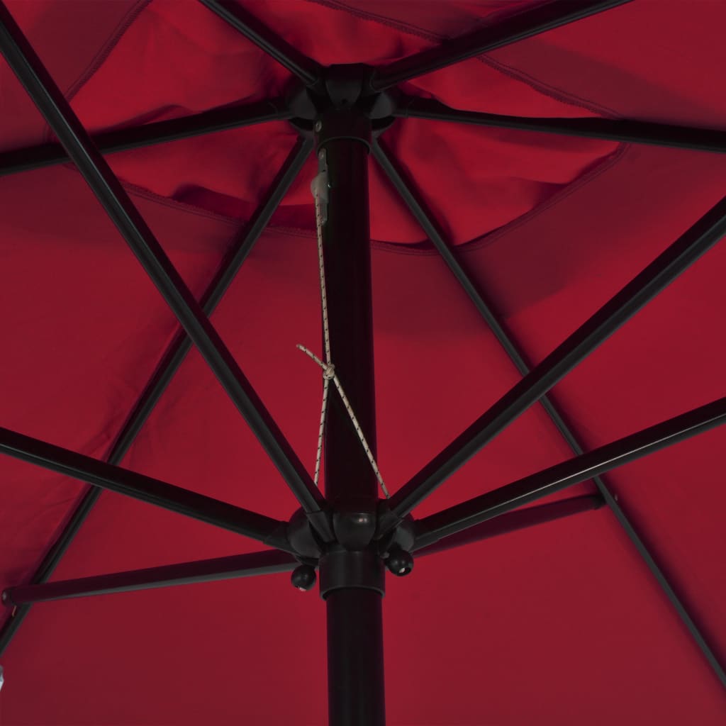 NNEVL Outdoor Parasol with Metal Pole 300x200 cm Bordeaux Red