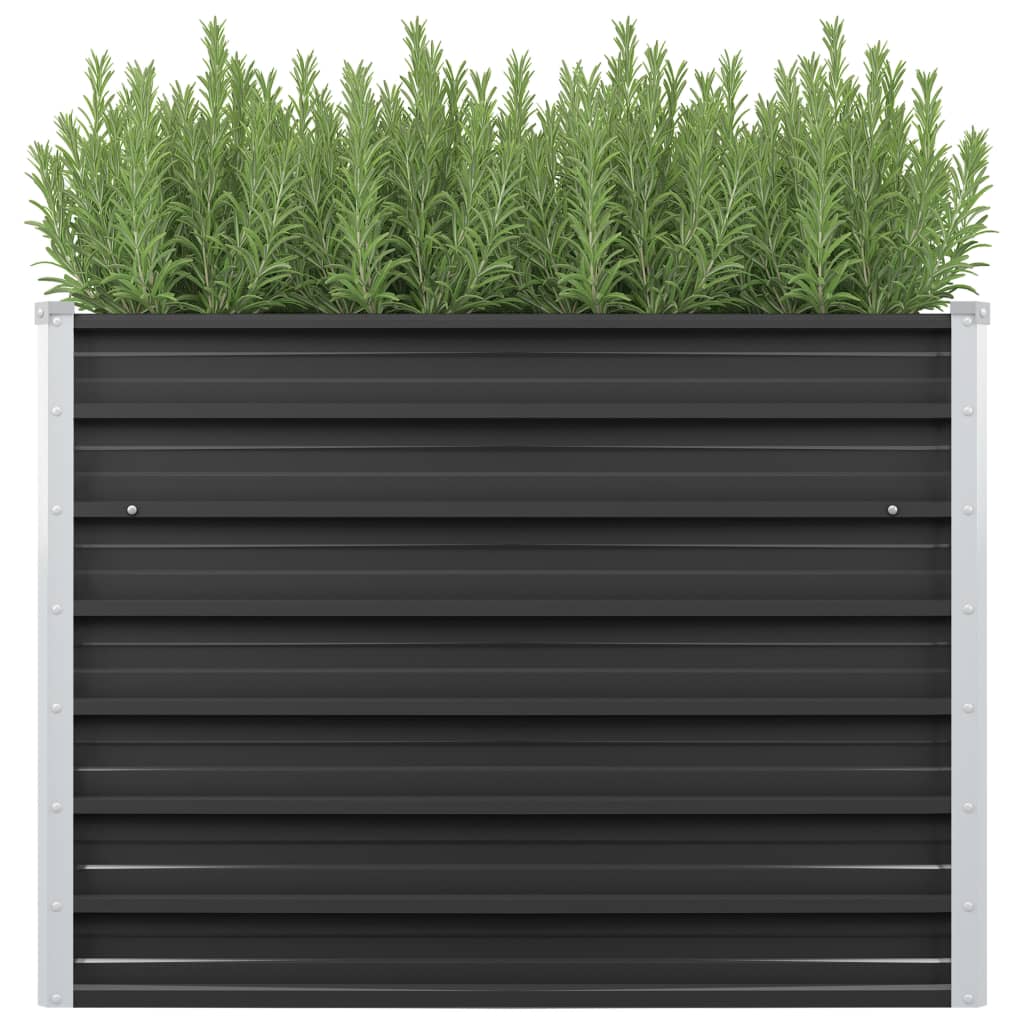 NNEVL Garden Raised Bed Anthracite 100x40x77 cm Galvanised Steel