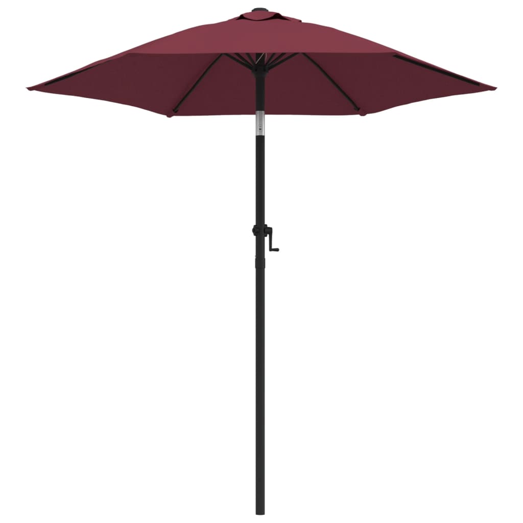 NNEVL Parasol Burgundy 200x224 cm Aluminium