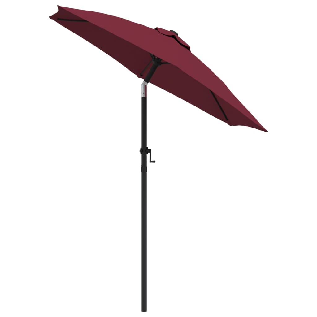 NNEVL Parasol Burgundy 200x224 cm Aluminium
