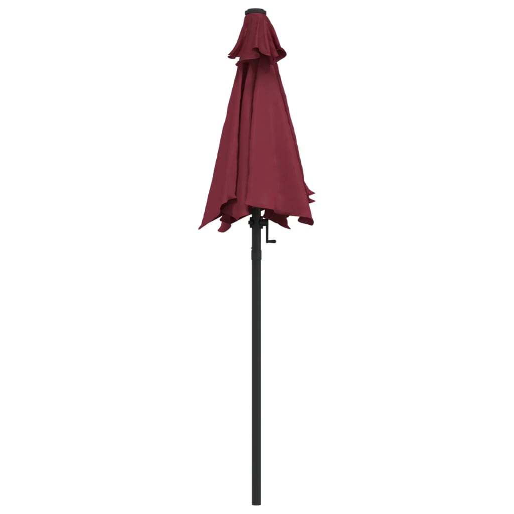 NNEVL Parasol Burgundy 200x224 cm Aluminium