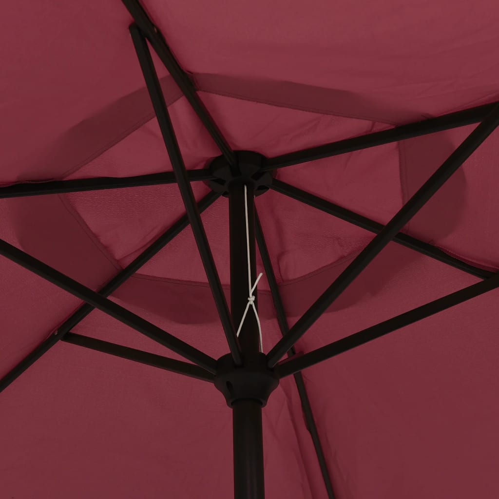 NNEVL Parasol Burgundy 200x224 cm Aluminium