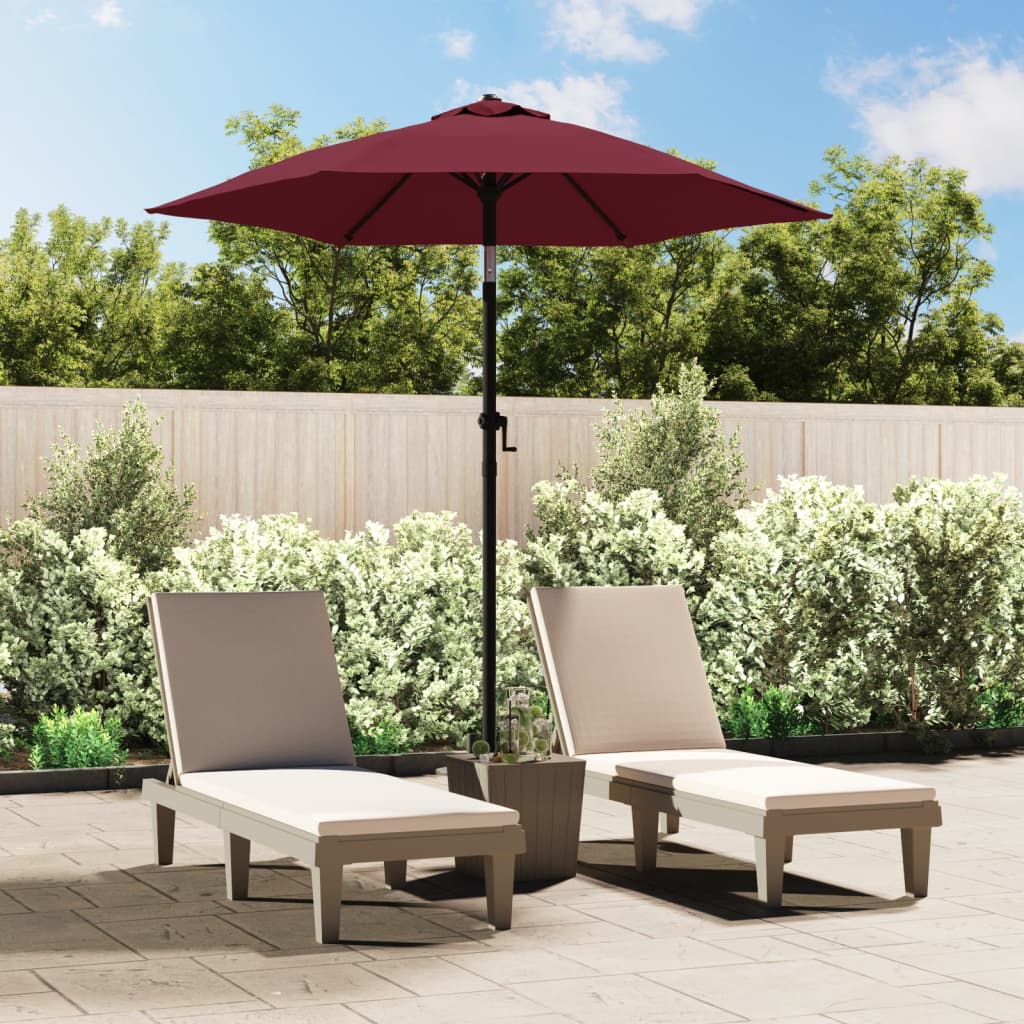 NNEVL Parasol Burgundy 200x224 cm Aluminium