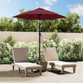 NNEVL Parasol Burgundy 200x224 cm Aluminium