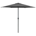 NNEVL Outdoor Parasol with Aluminium Pole 270x246 cm Anthracite