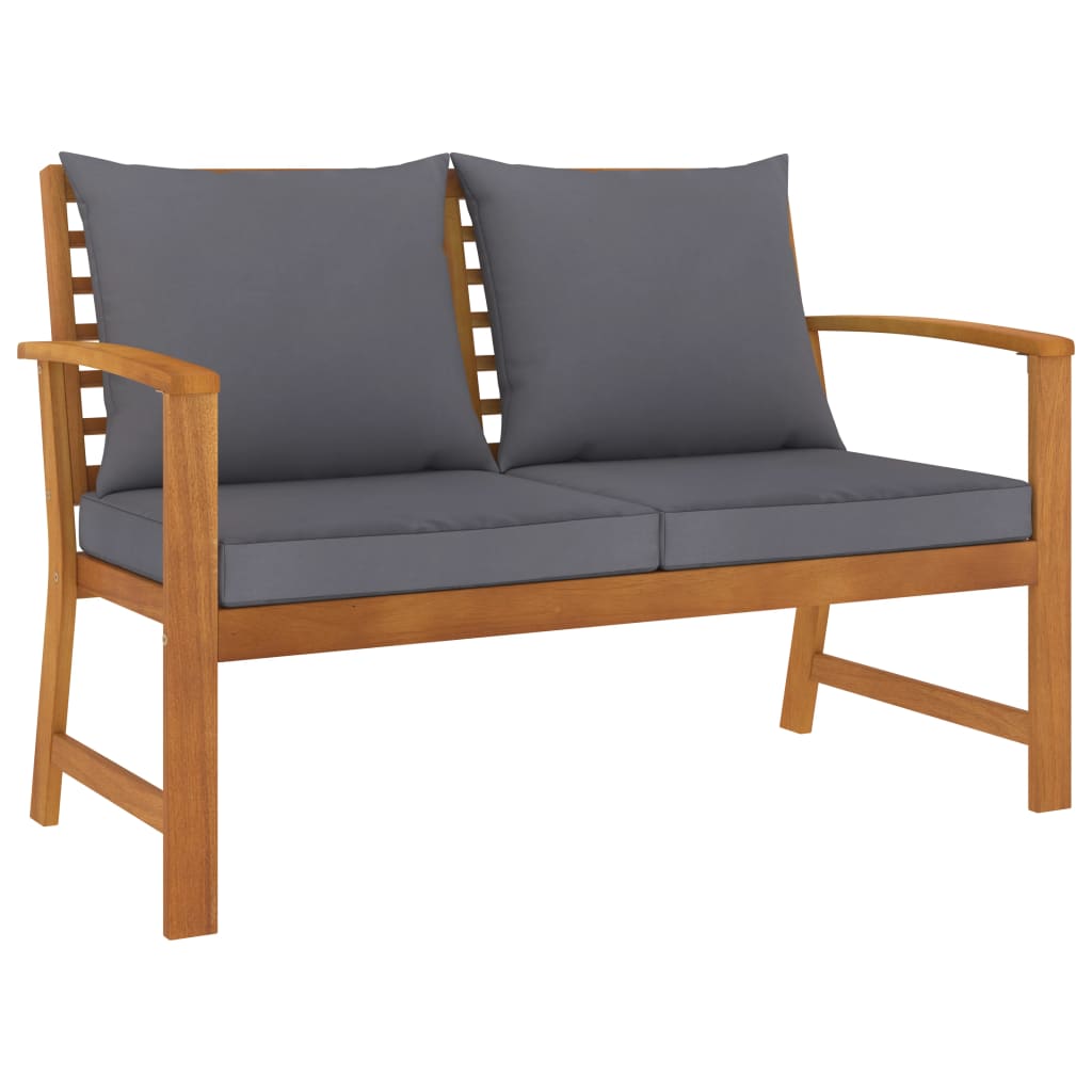 NNEVL 3 Piece Garden Lounge Set with Cushion Solid Acacia Wood