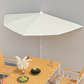 NNEVL Garden Half Parasol with Pole 180x90 cm Sand