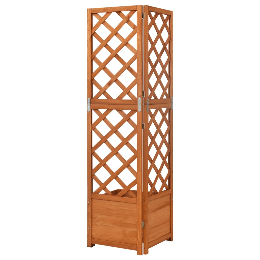 NNEVL Corner Trellis Planter 40x40x150 cm Solid Fir Wood