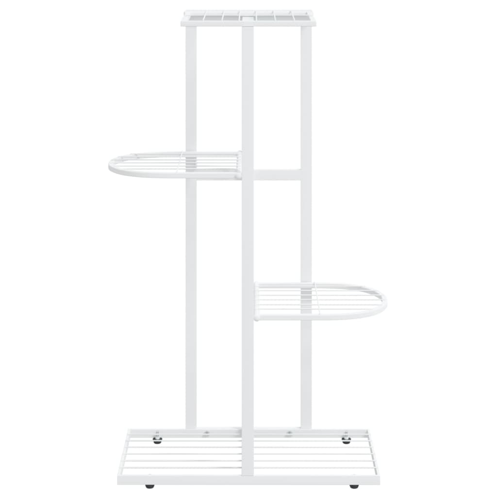 NNEVL 4-Floor Flower Stand 43x22x76 cm White Metal