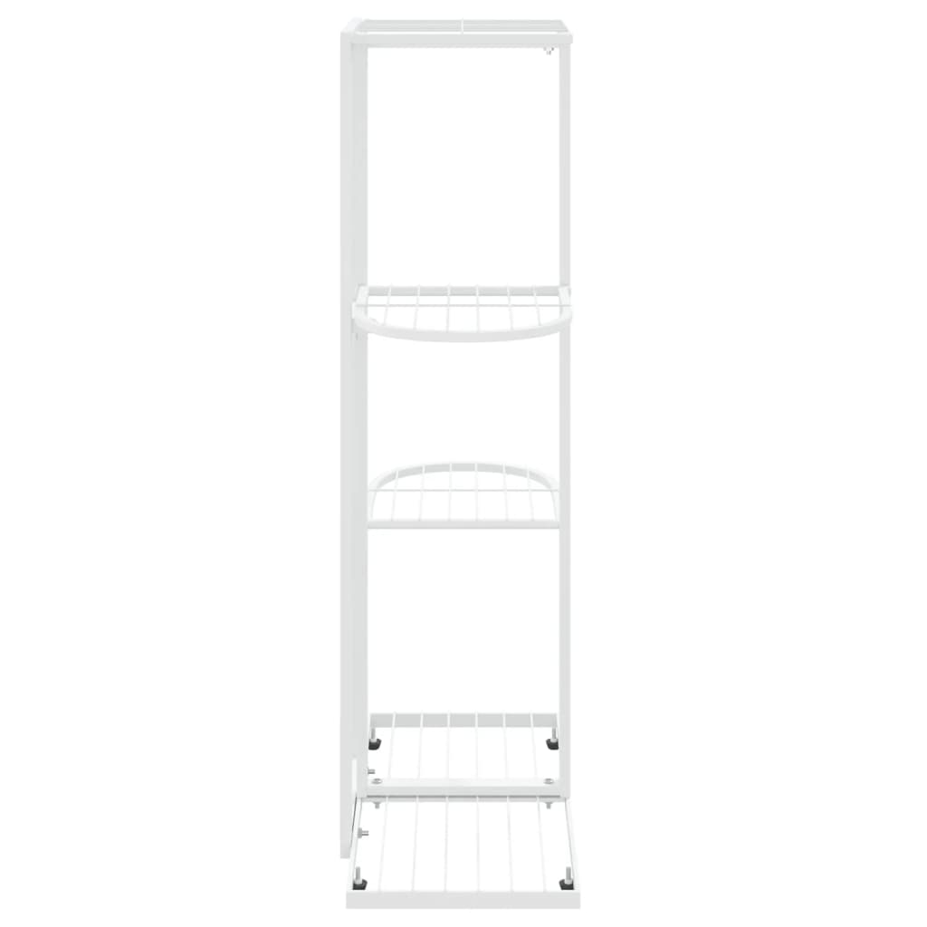 NNEVL 4-Floor Flower Stand 43x22x76 cm White Metal