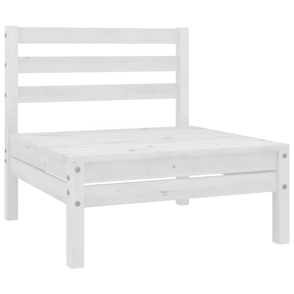 NNEVL 6 Piece Garden Lounge Set Solid Pinewood White