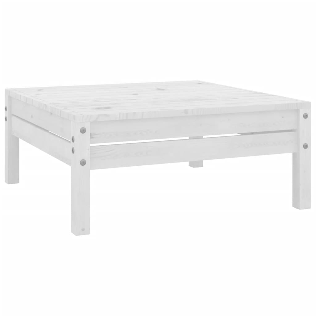 NNEVL 6 Piece Garden Lounge Set Solid Pinewood White