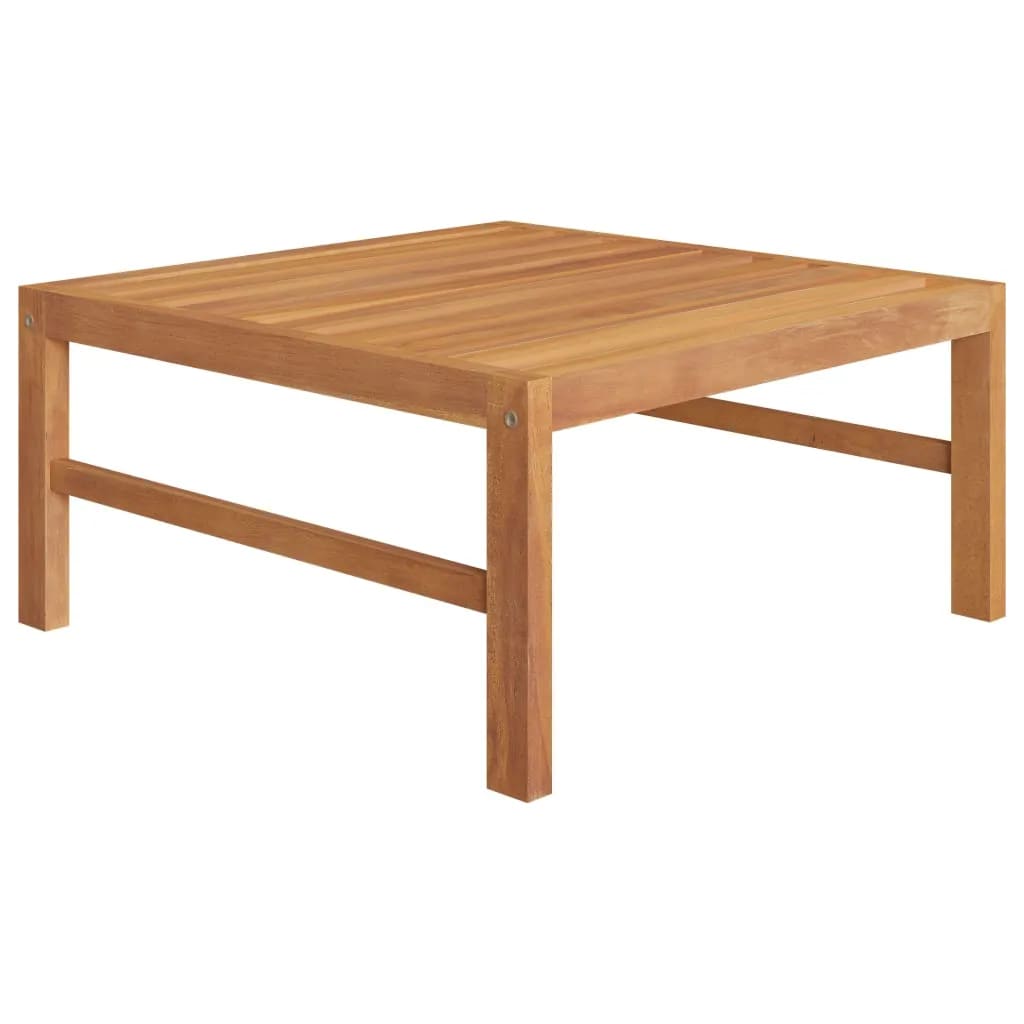 NNEVL 6 Piece Garden Lounge Set with Grey Cushions Solid Teak Wood