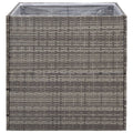 NNEVL Garden Planter Grey 80x80x80 cm Poly Rattan