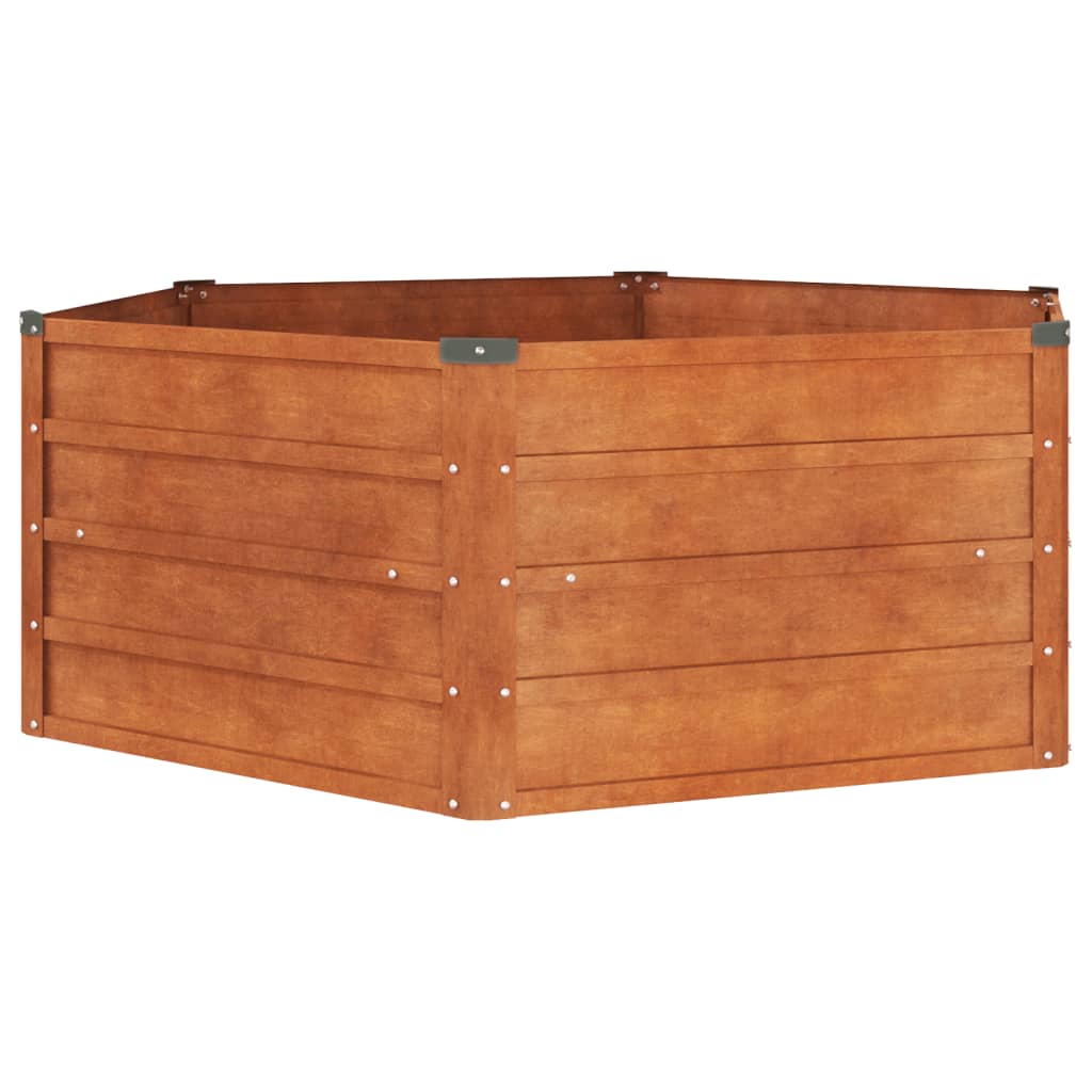 NNEVL Garden Raised Bed Rusty 129x129x45 cm Corten Steel