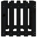 NNEVL Garden Planter with Fence Design Black 50x50x50 cm Solid Wood Pine
