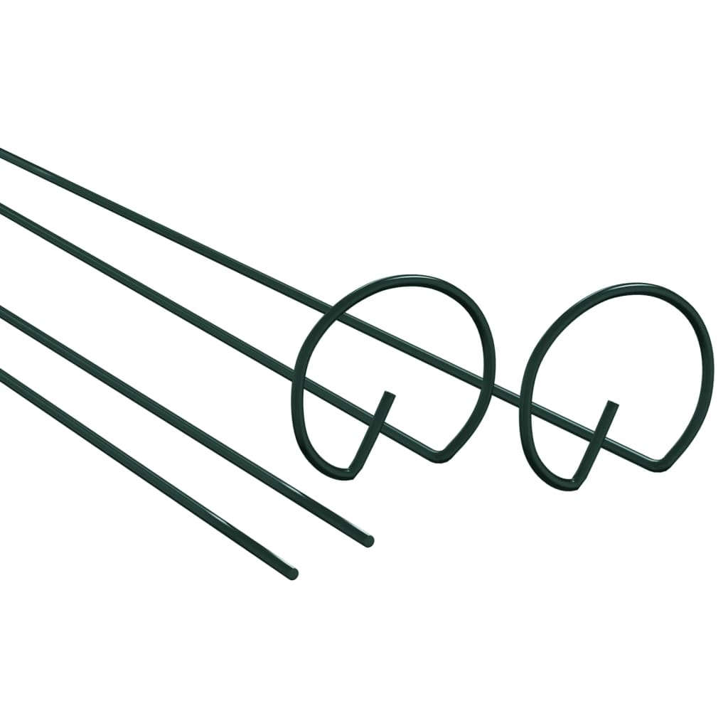 NNEVL Garden Plant Stakes 20 pcs Dark Green 40 cm Steel