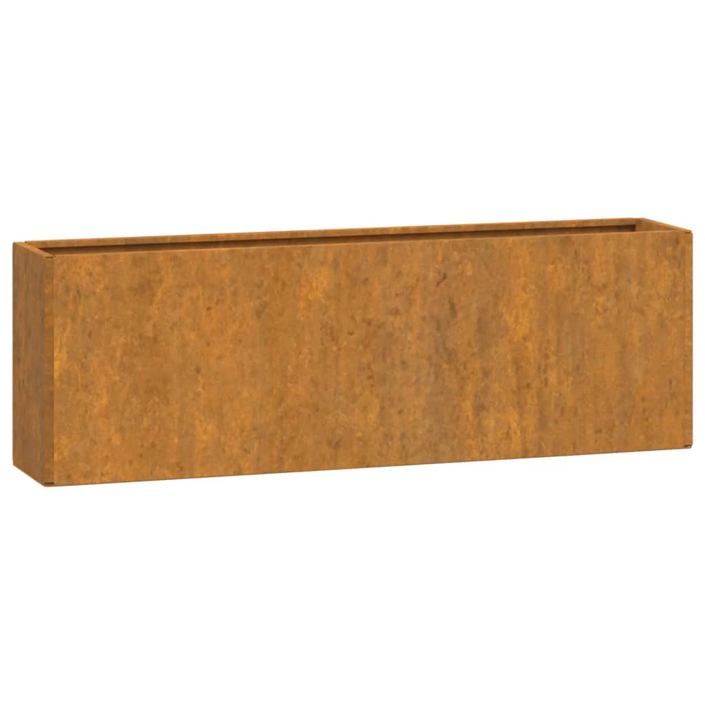 NNEVL Wall Planters 2 pcs Rusty Corten Steel 53x10x17 cm
