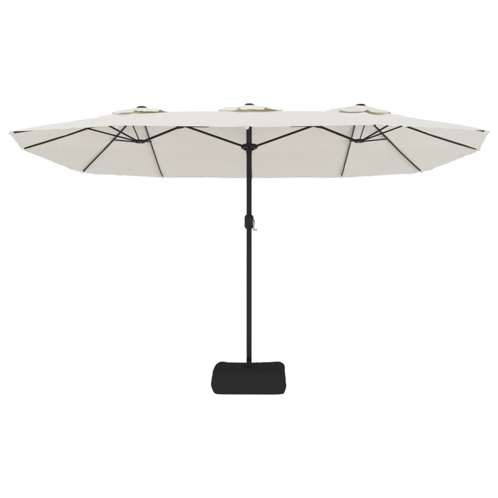 NNEVL Double-Head Parasol Sand White 449x245 cm