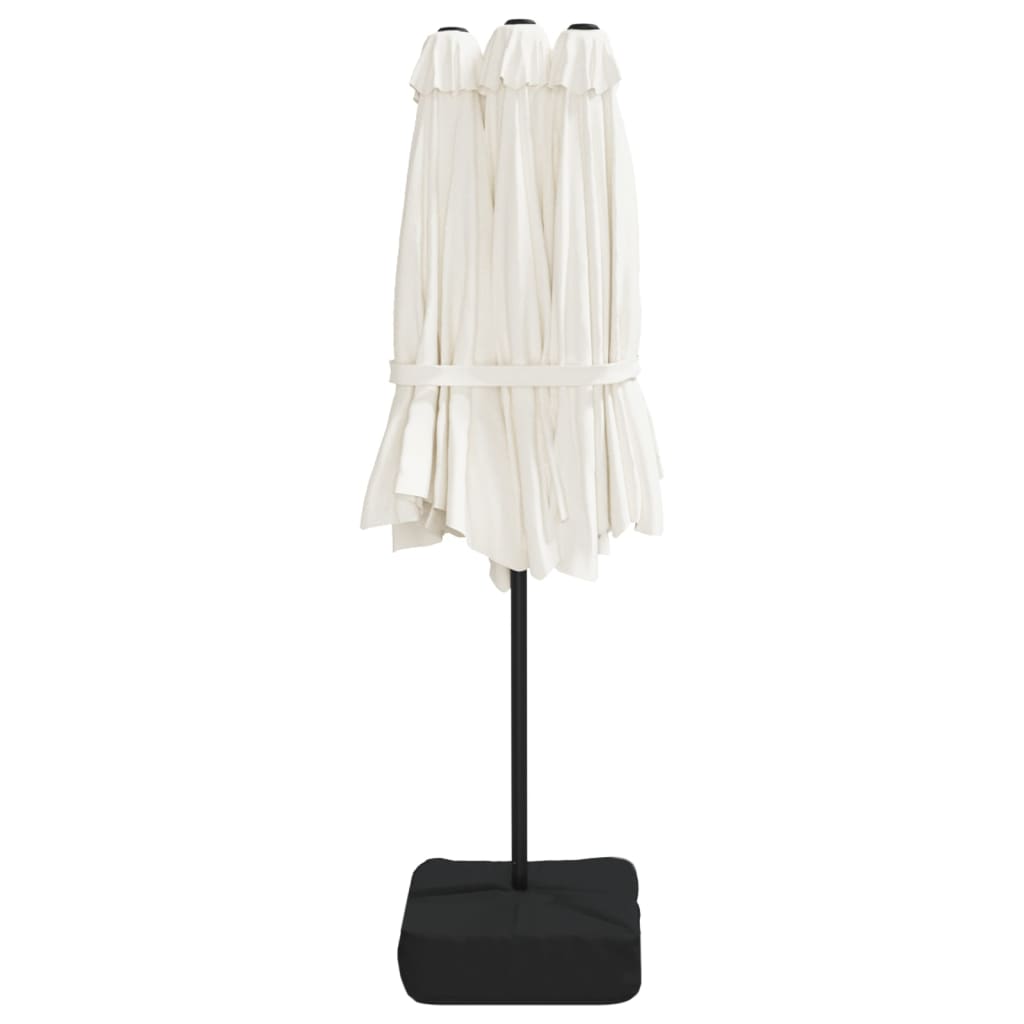 NNEVL Double-Head Parasol Sand White 449x245 cm