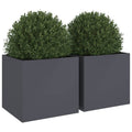 NNEVL Planters 2 pcs Anthracite 49x47x46 cm Steel