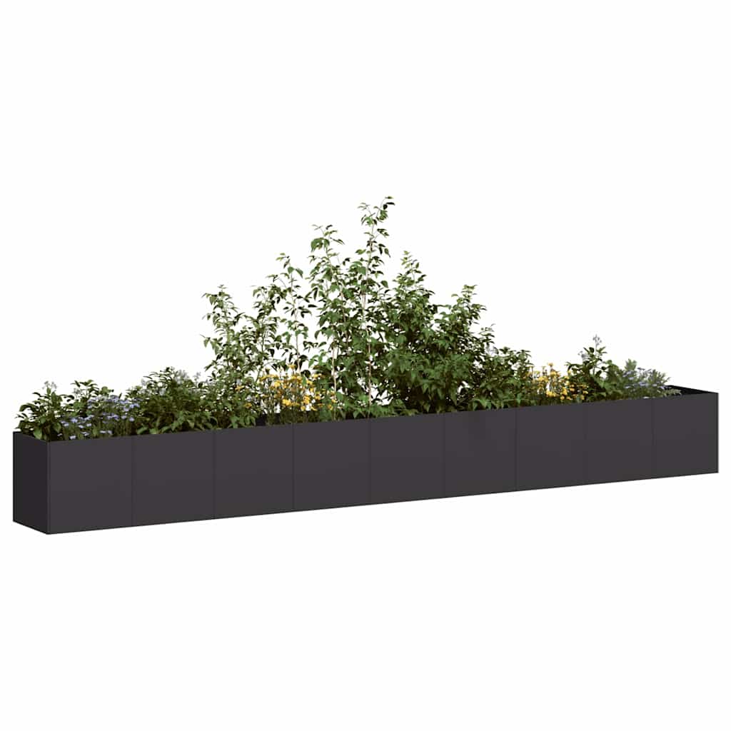 NNEVL Planter Black 360x40x40 cm Cold-rolled Steel