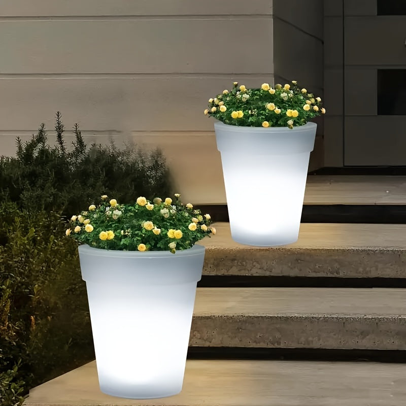 NNETM Outdoor Solar LED Garden Pot Light