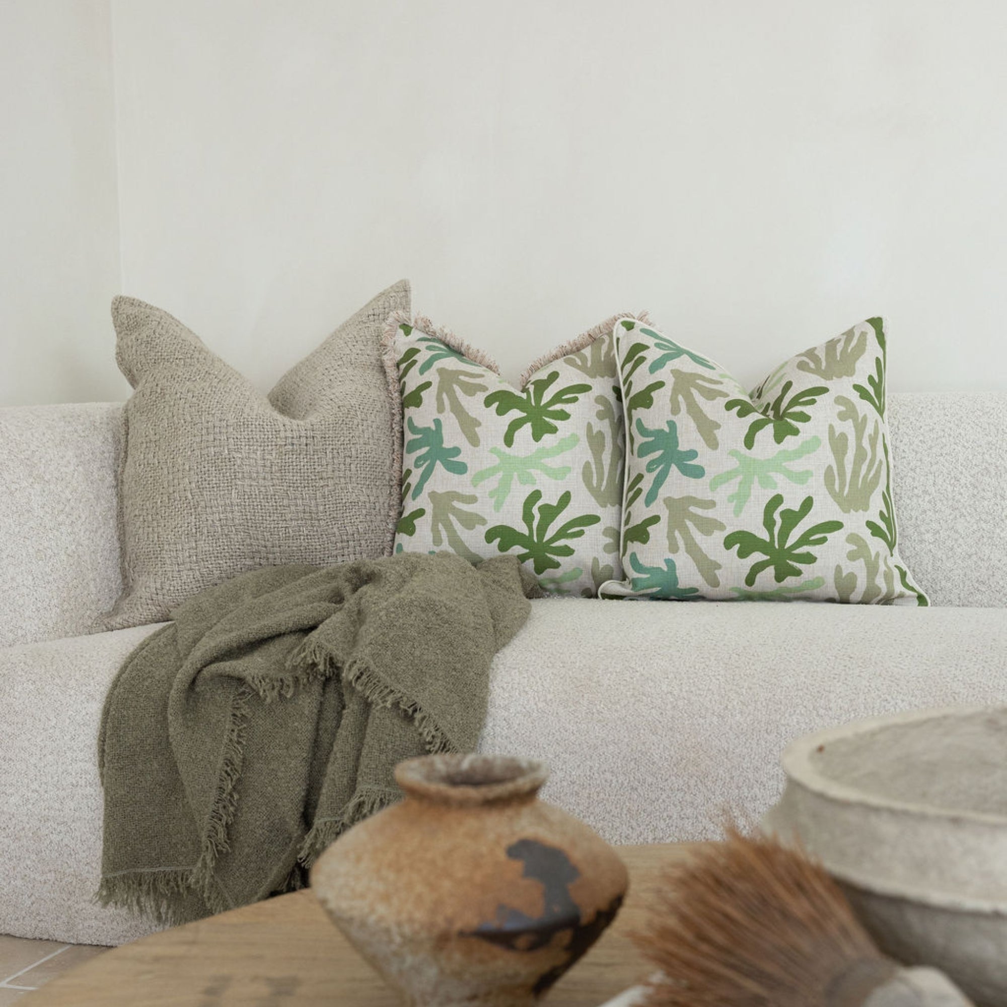 Cushion Cover-With Piping-Seaweed-45cm x 45cm
