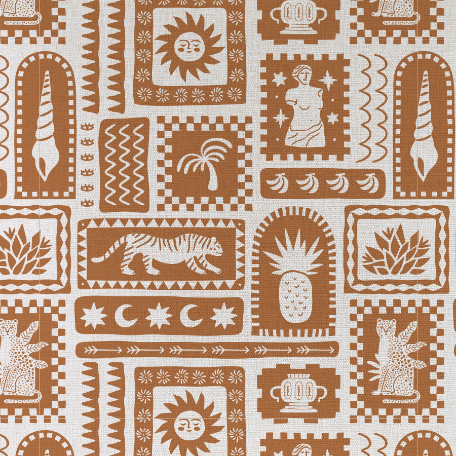Cushion Cover-With Piping-Naxos Rust-45cm x 45cm