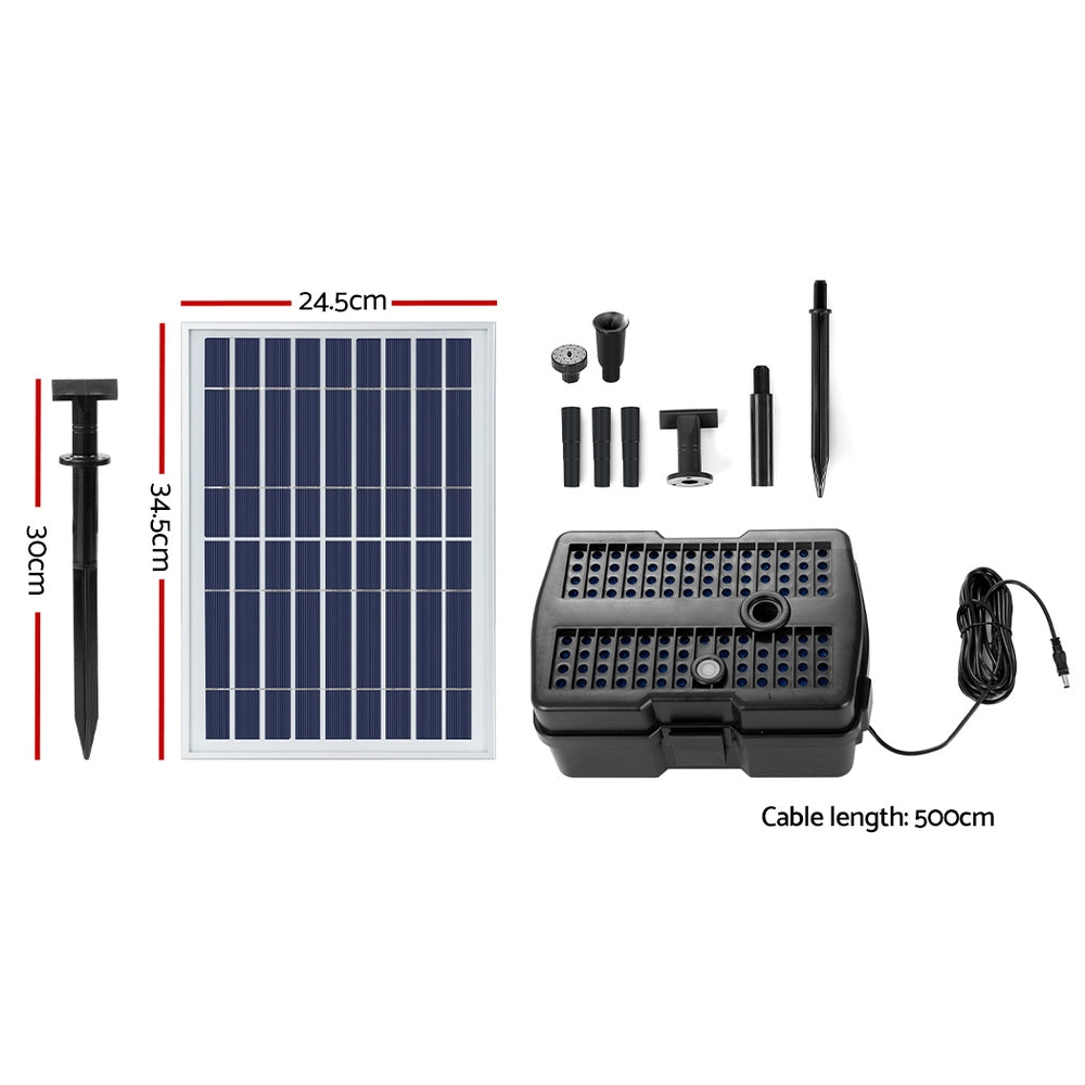 NNEDSZ Solar Pond Pump with Eco Filter Box Water Fountain Kit 5FT