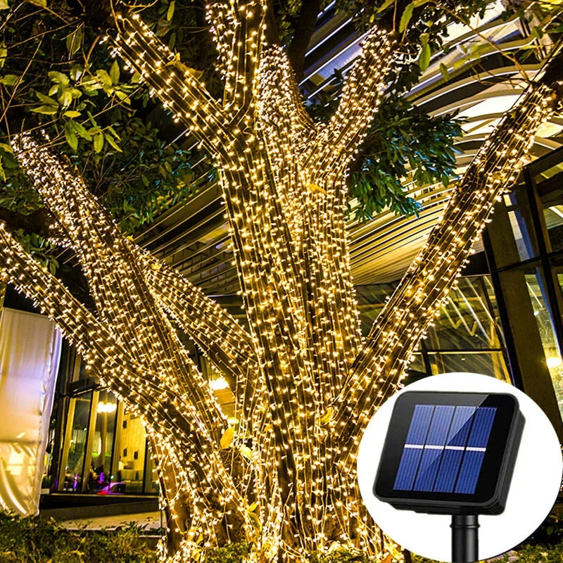 NNEOBA Outdoor Solar Fairy String Lights LED Waterproof