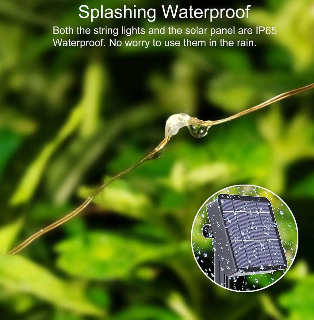 NNEOBA Waterproof LED Solar String Lights Outdoor