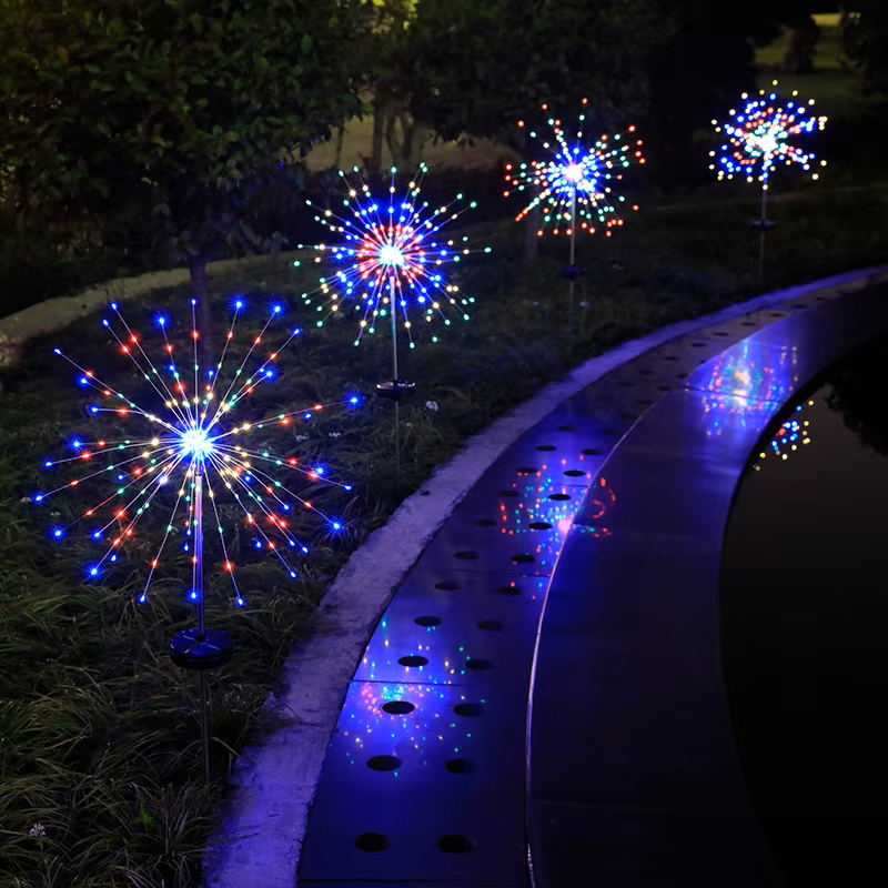 NNEOBA Solar Fireworks Lights Outdoor Decor