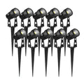 NNEDSZ 10PCS 12V LED Waterproof Outdoor Garden Spotlights Landscape Light Flood Lights