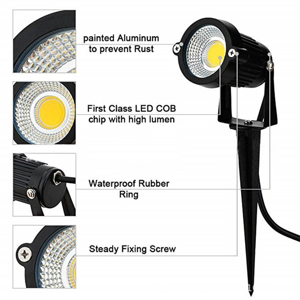 NNEDSZ 10PCS 12V LED Waterproof Outdoor Garden Spotlights Landscape Light Flood Lights