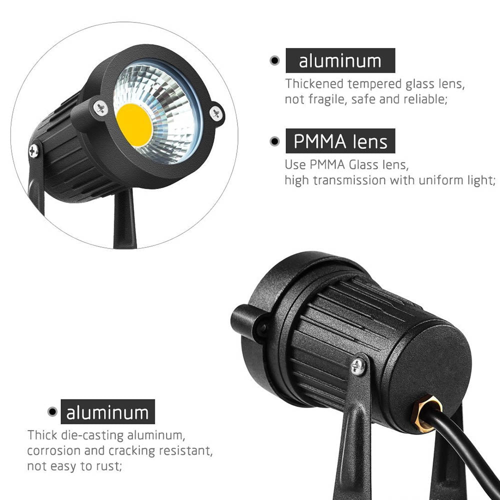 NNEDSZ 10PCS 12V LED Waterproof Outdoor Garden Spotlights Landscape Light Flood Lights