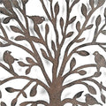 NNEDSZ French Rustic 60cm Tree of Life & Birds Round Metal Wall Garden Art Sculpture
