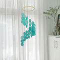 NNEDSZ Cyan Bohemian Seashell Wind Chime - Dream Catcher Hanging Decor for Home