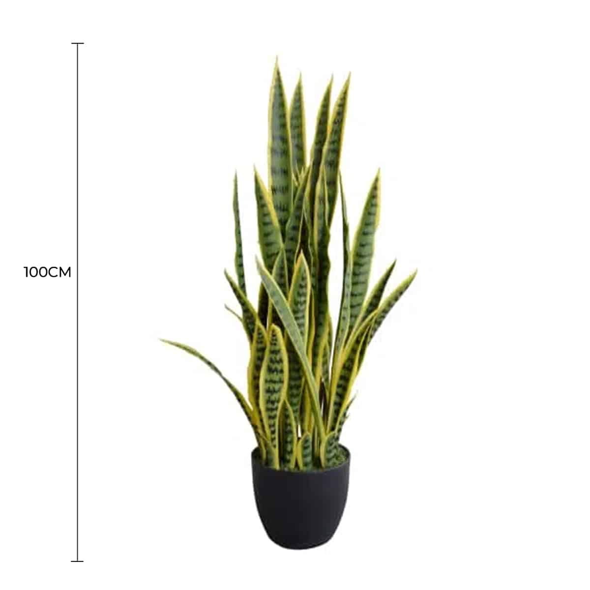 Artificial (faux) Mother in Law Tongue / Yellow Tongue Snake Plant UV Resistant 100CM