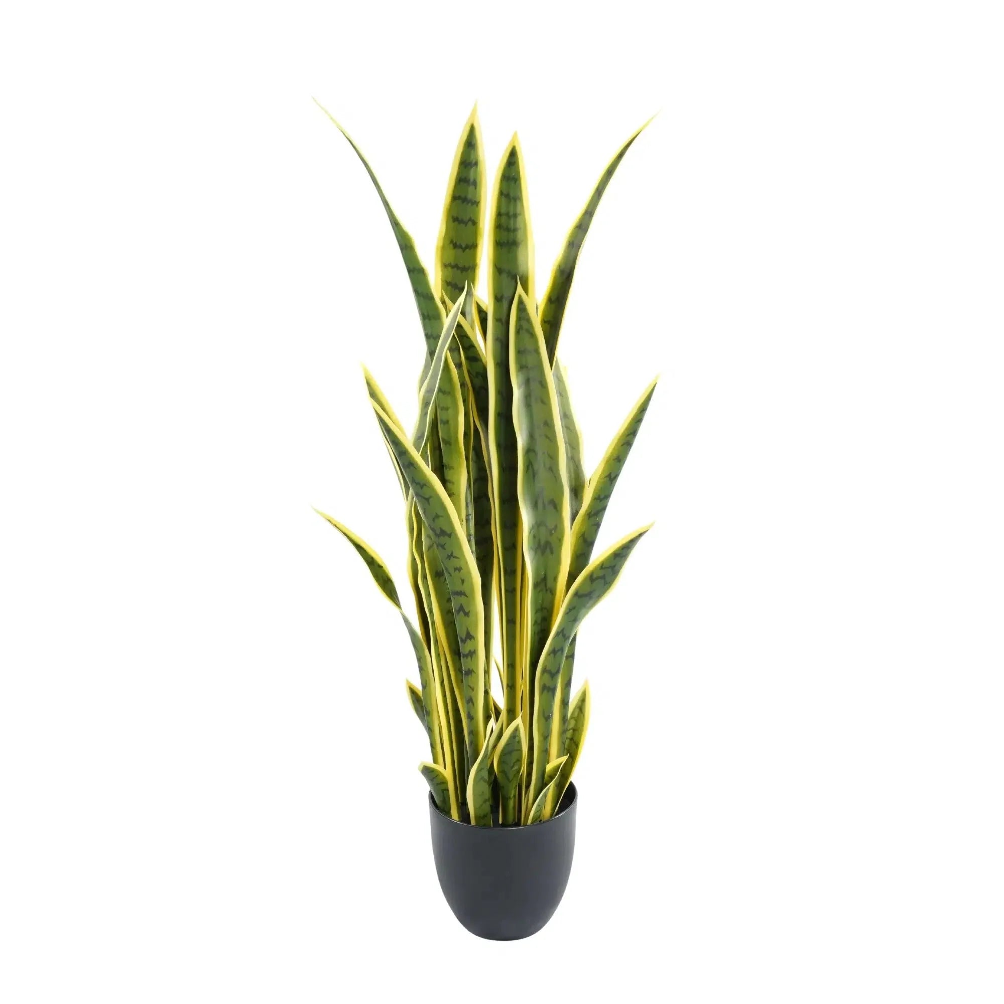 Artificial (faux) Mother in Law Tongue / Yellow Tongue Snake Plant UV Resistant 100CM