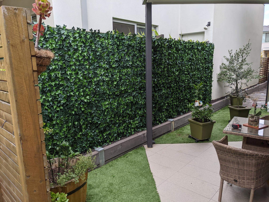 Artificial Ivy Hedge Panel 1m x 1m – SGS UV Resistant