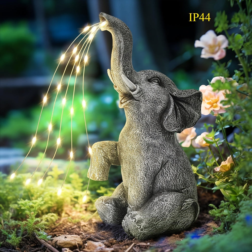 NNETM Solar Elephant LED Lantern Garden Light Outdoor Decor