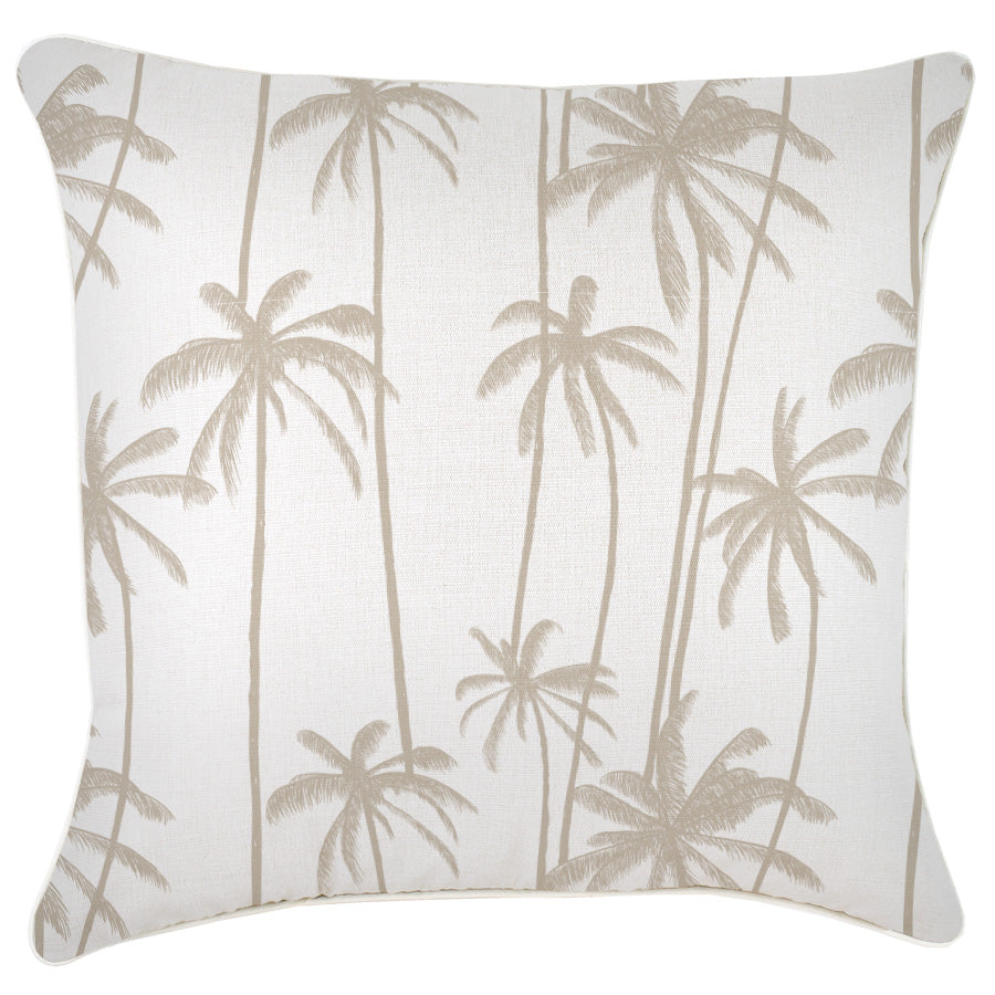 Cushion Cover-With Piping-Tall Palms Beige-60cm x 60cm