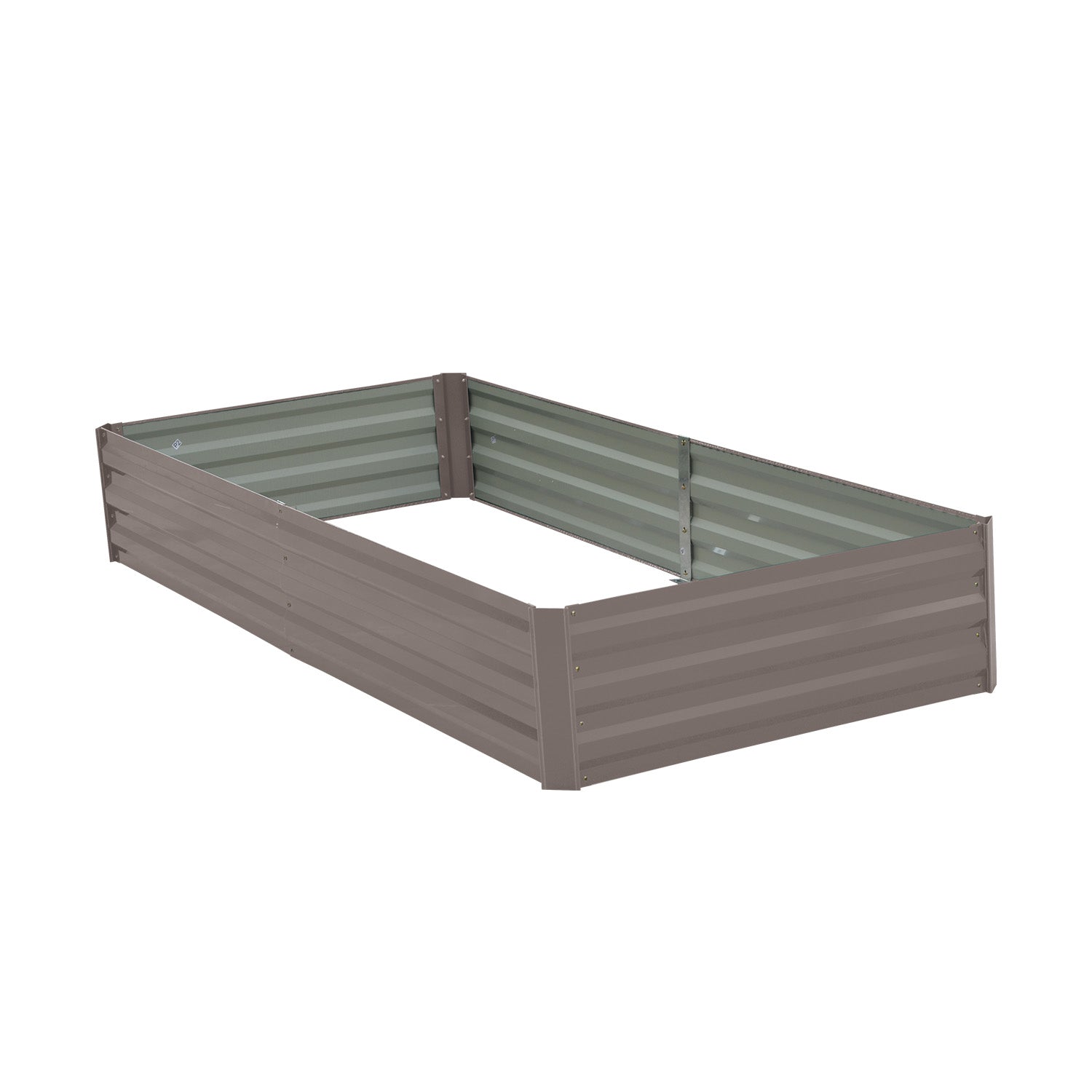 NNEDPE Garden Bed 210 x 90 x 30cm Galvanized Steel - Grey